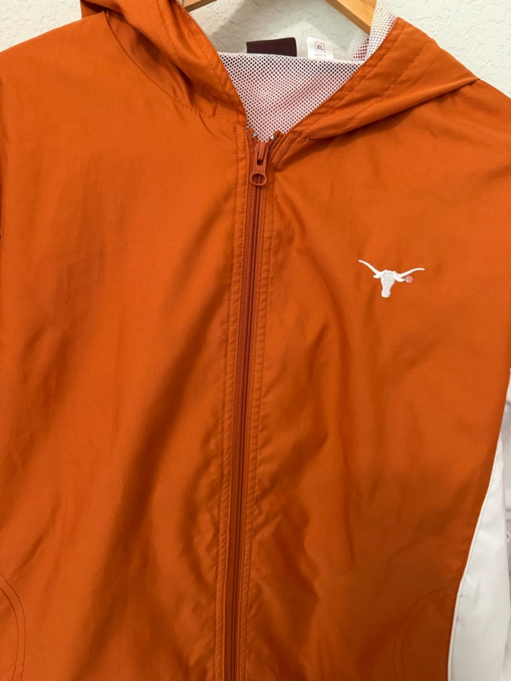 Texas LonghornOrange Windbreaker Jacket Women XL Hooded Lightweight Athletic UT - Picture 6 of 9